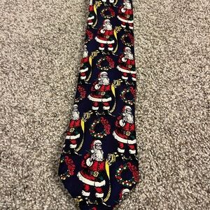 Ferrell Reed Tie Mens Christmas Santa's List  100% Silk Handmade In USA Necktie